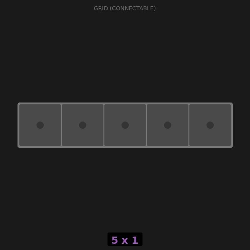 Grid Base 5x1 Interlockable | Relay Rack